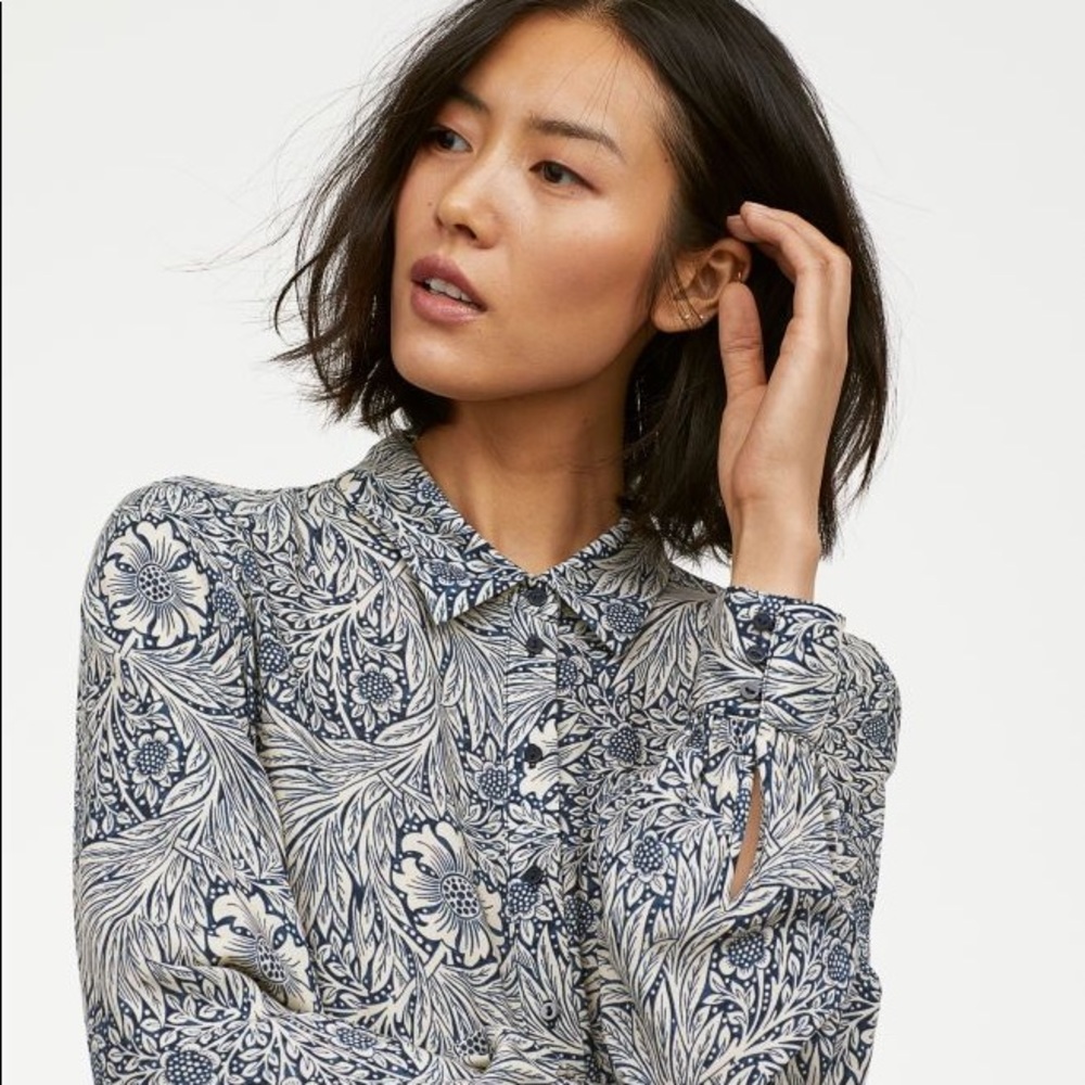 Blue Marigold William Morris & Co. x H&M Midi Dress, size 4